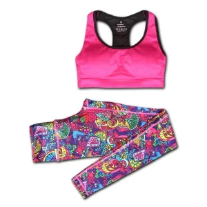 Sports Bra & Printed Leggings Yoga Set