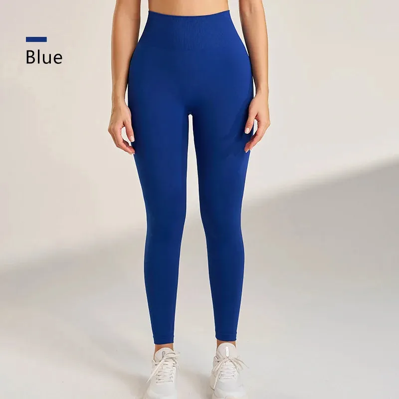 Sports High Waisted Hip Peach Bottoms Fitness Yoga Pants Jogging Cycling Skinny Nine Pants Women's Seamless Leggings