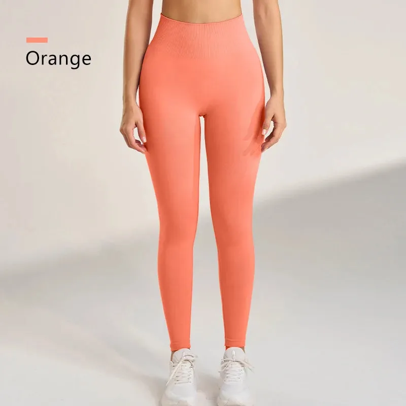 Sports High Waisted Hip Peach Bottoms Fitness Yoga Pants Jogging Cycling Skinny Nine Pants Women's Seamless Leggings