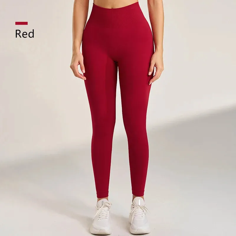 Sports High Waisted Hip Peach Bottoms Fitness Yoga Pants Jogging Cycling Skinny Nine Pants Women's Seamless Leggings