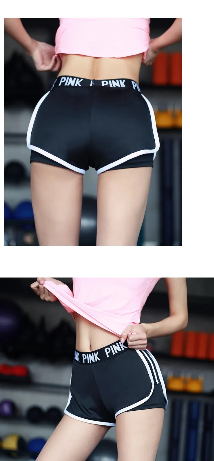 Sports running Yoga Middle Waisted Gym Fitness Elastic Quick Dry Running Shorts