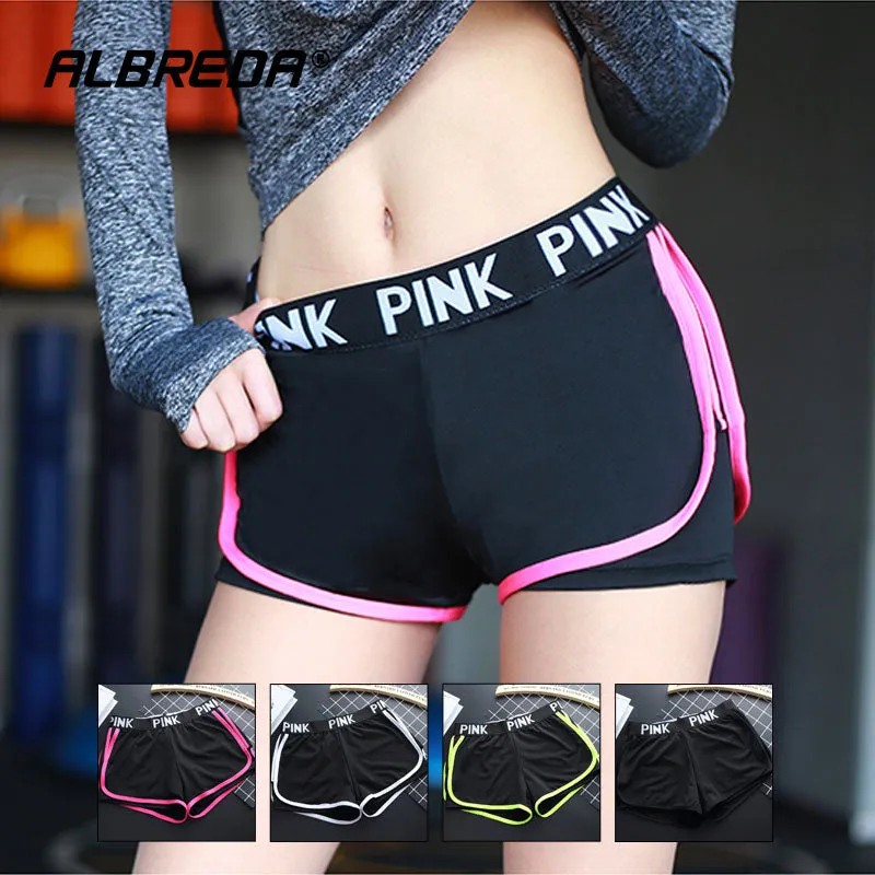 Sports running Yoga Middle Waisted Gym Fitness Elastic Quick Dry Running Shorts