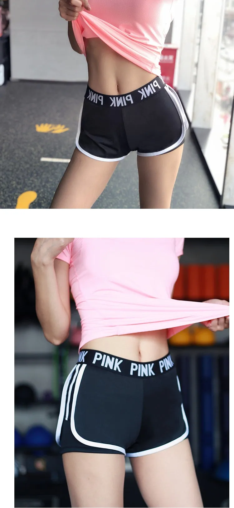 Sports running Yoga Middle Waisted Gym Fitness Elastic Quick Dry Running Shorts