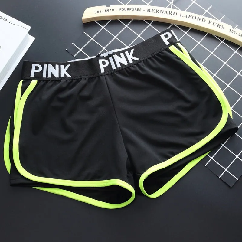 Sports running Yoga Middle Waisted Gym Fitness Elastic Quick Dry Running Shorts