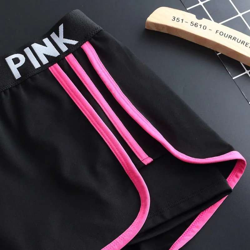 Sports running Yoga Middle Waisted Gym Fitness Elastic Quick Dry Running Shorts