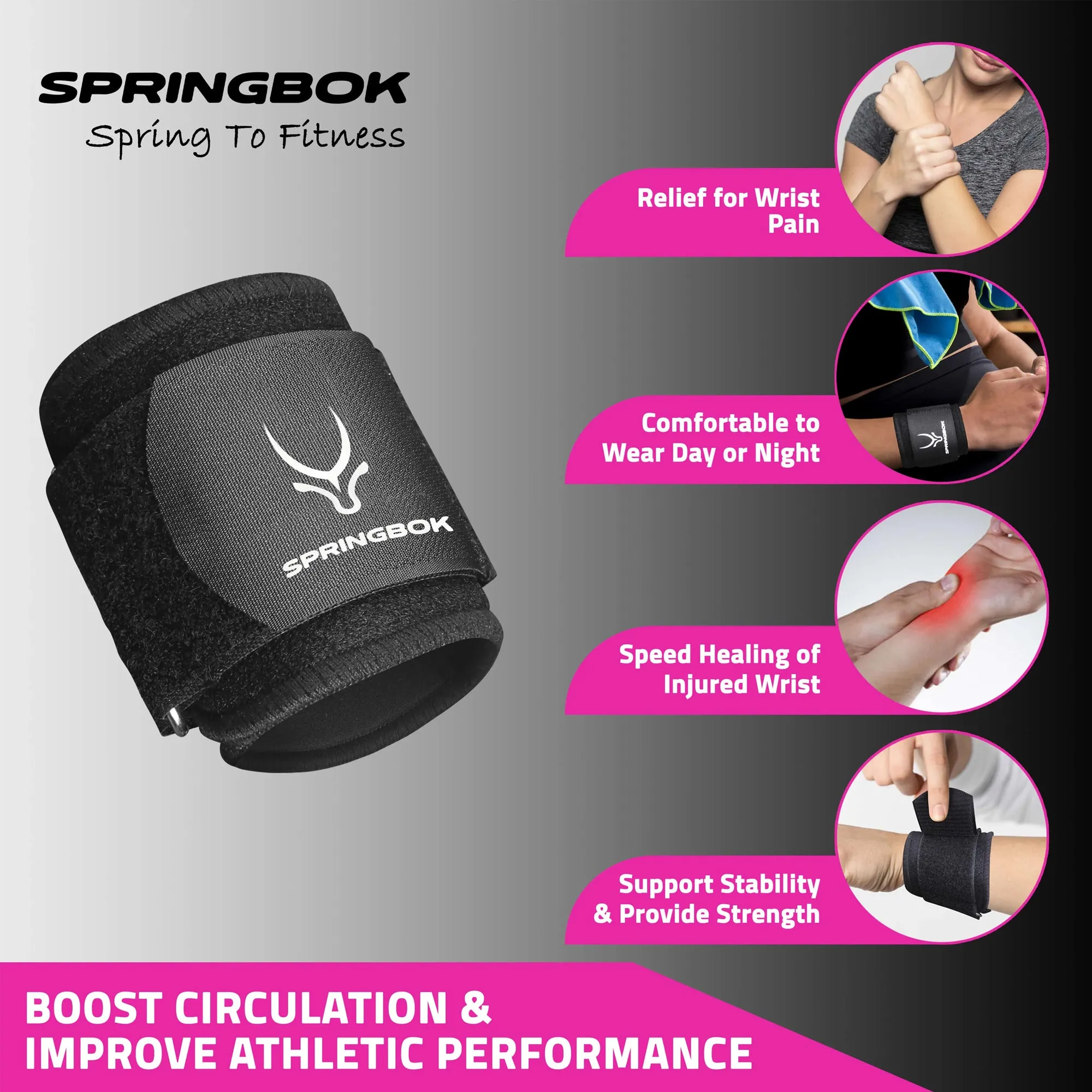 Springbok Carpal Lock Wrist Wrap for Men and Women