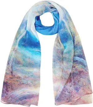 Square Large Neck Scarf Women Long Lightweight Silk Scarf Sunscreen Shawls Digital Printed Soft Lightweight