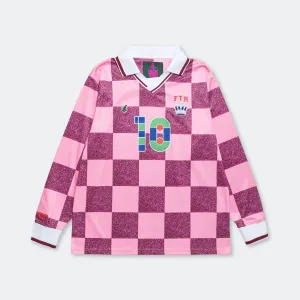 STATIC Soccer Jersey Long Sleeve - Cherry