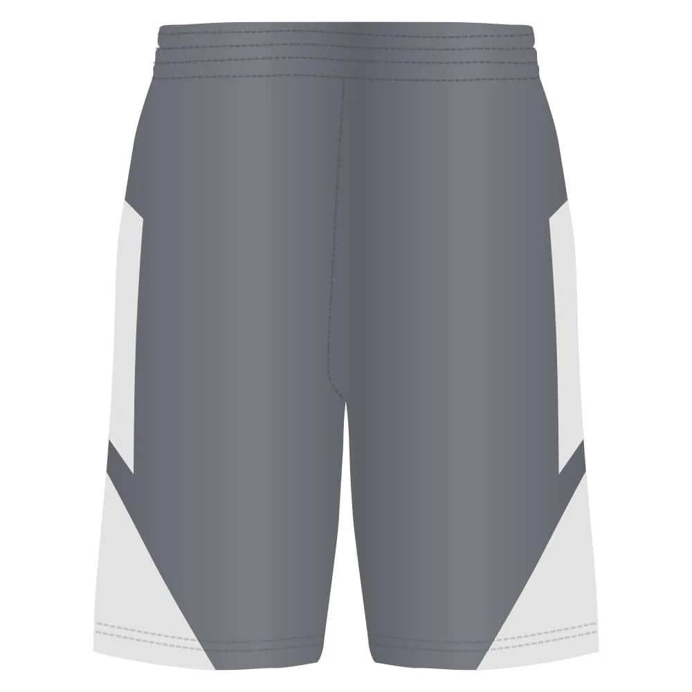 Step-Back Graphite-White Basketball Shorts