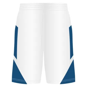 Step-Back White-Royal Basketball Shorts