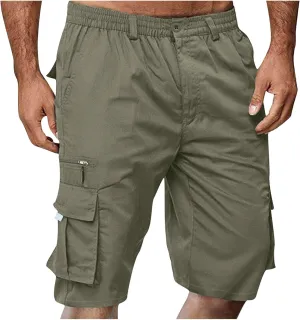Summer Casual Cargo Shorts Mens 2024 Lightweight Multi Pocket TrendyStreetwear Shorts Lightweight Beach Shorts