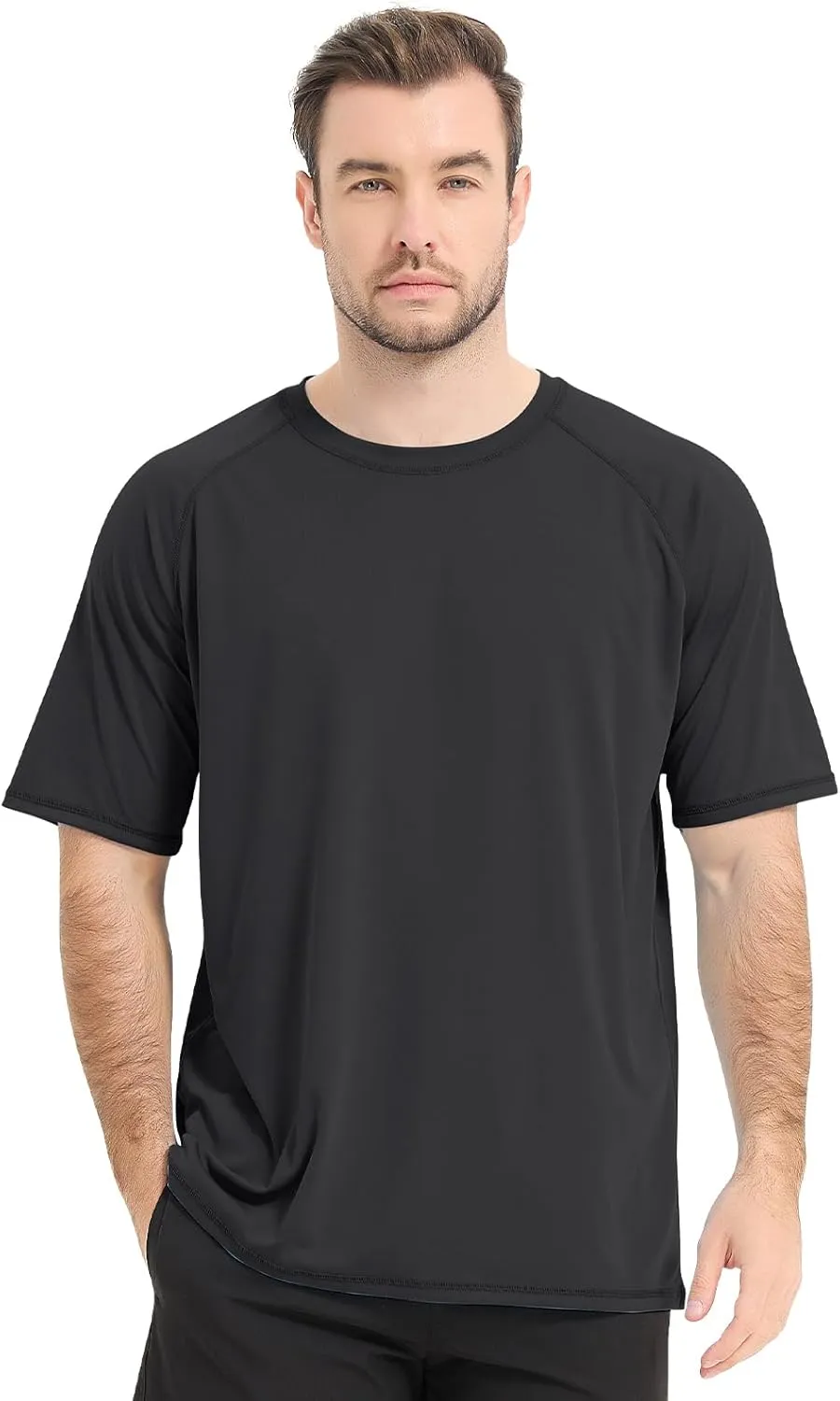 Sun Protection T-Shirts Short Sleeve Athletic Shirts for Men Quick Dry UPF 50  Workout for Running Fishing Hiking