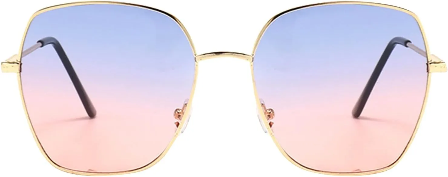 Sunglasses for Women Oval Unisex Fashion Outdoor Gradient Polarized Flexible Frames Trendy Y2K Summer