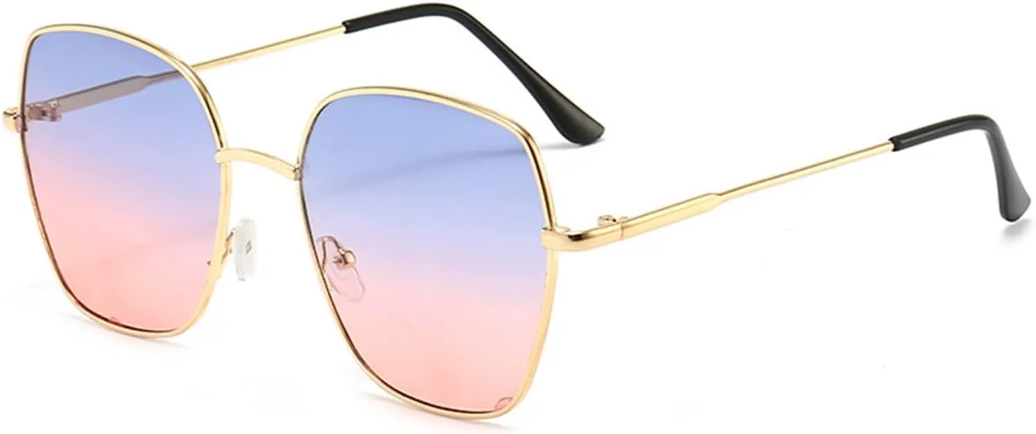 Sunglasses for Women Oval Unisex Fashion Outdoor Gradient Polarized Flexible Frames Trendy Y2K Summer