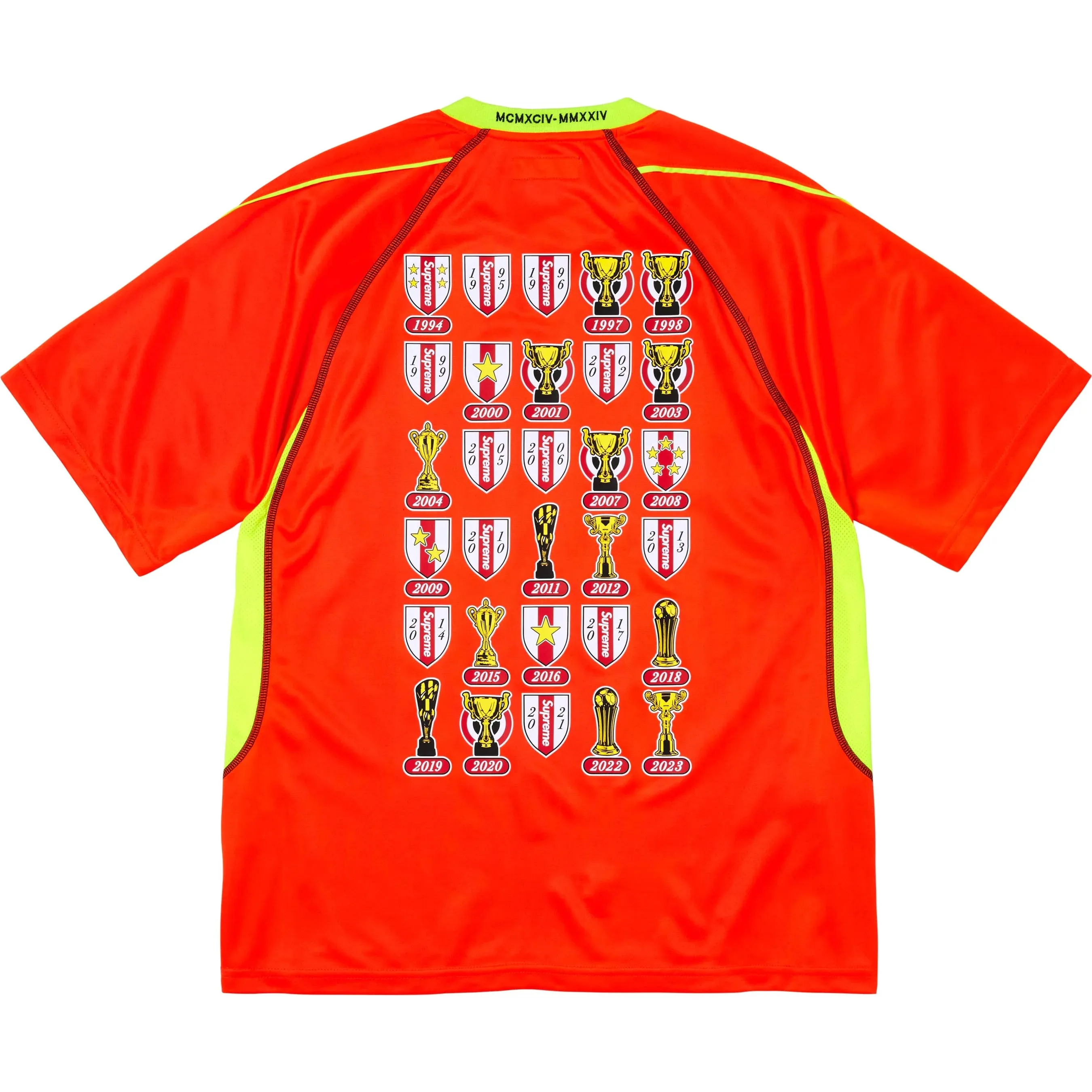 Supreme Jacquard Soccer Jersey Orange Set