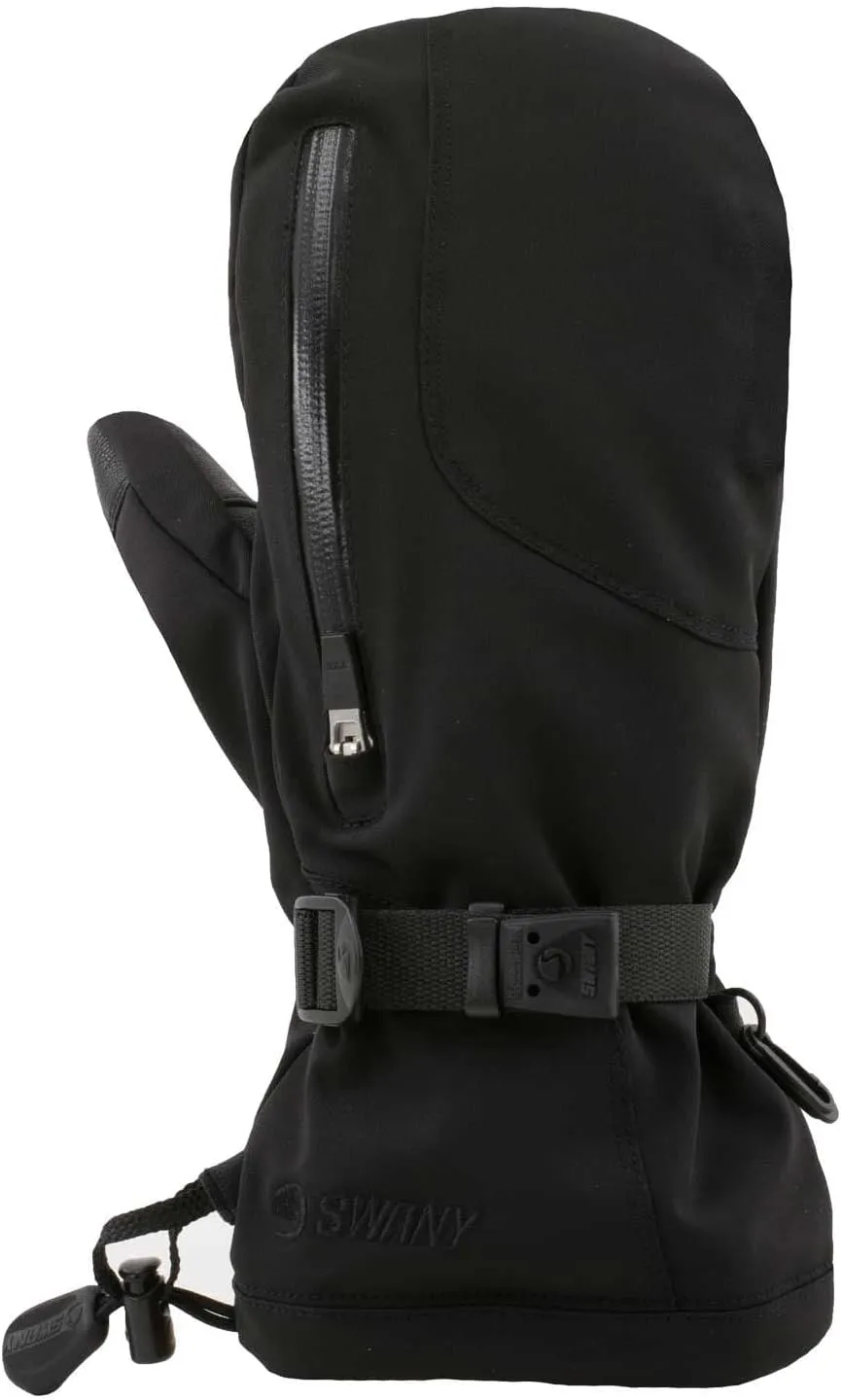 SWANY Men's Norse Soft Warm Insulated Durable Flexible Toaster Leather Palm Winter Sports Mittens