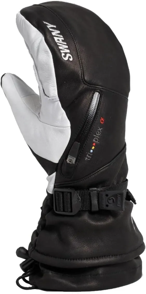 Swany Men's X-Calibur Sports Insulated Warm Durable Breathable Flexible Waterproof Leather Winter Ski Mittens