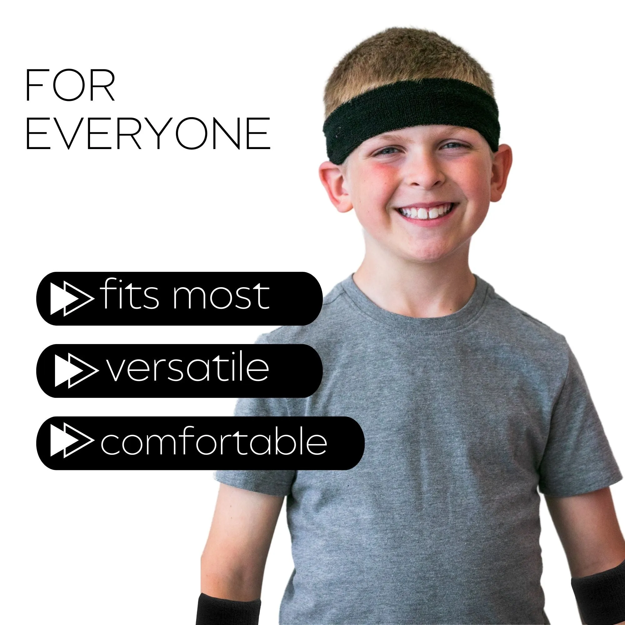 Sweatband Sets Terry Cotton Headband and 2 Wristbands Pack You Pick Colors & Quantities