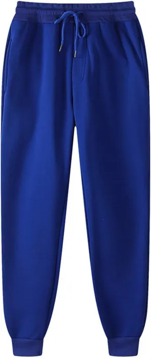 Sweatpants Men's Fleece Cargo Sweatpants Baggy Stretch Drawstring Elastic Waist Athletic Jogger Sweatpant with Pockets