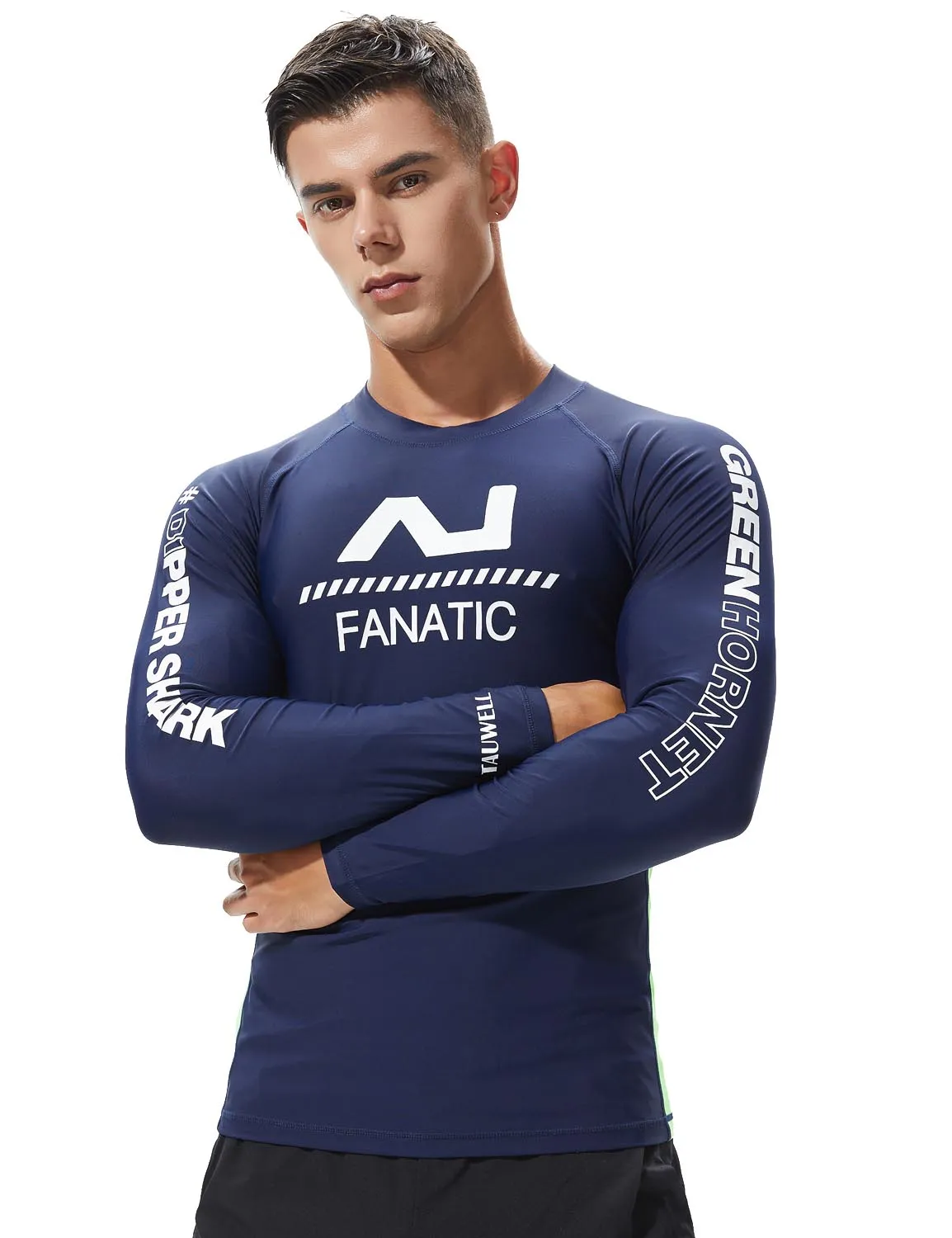 TAUWELL Men's Long Sleeve Rash Guard Surfing Shirt 8801