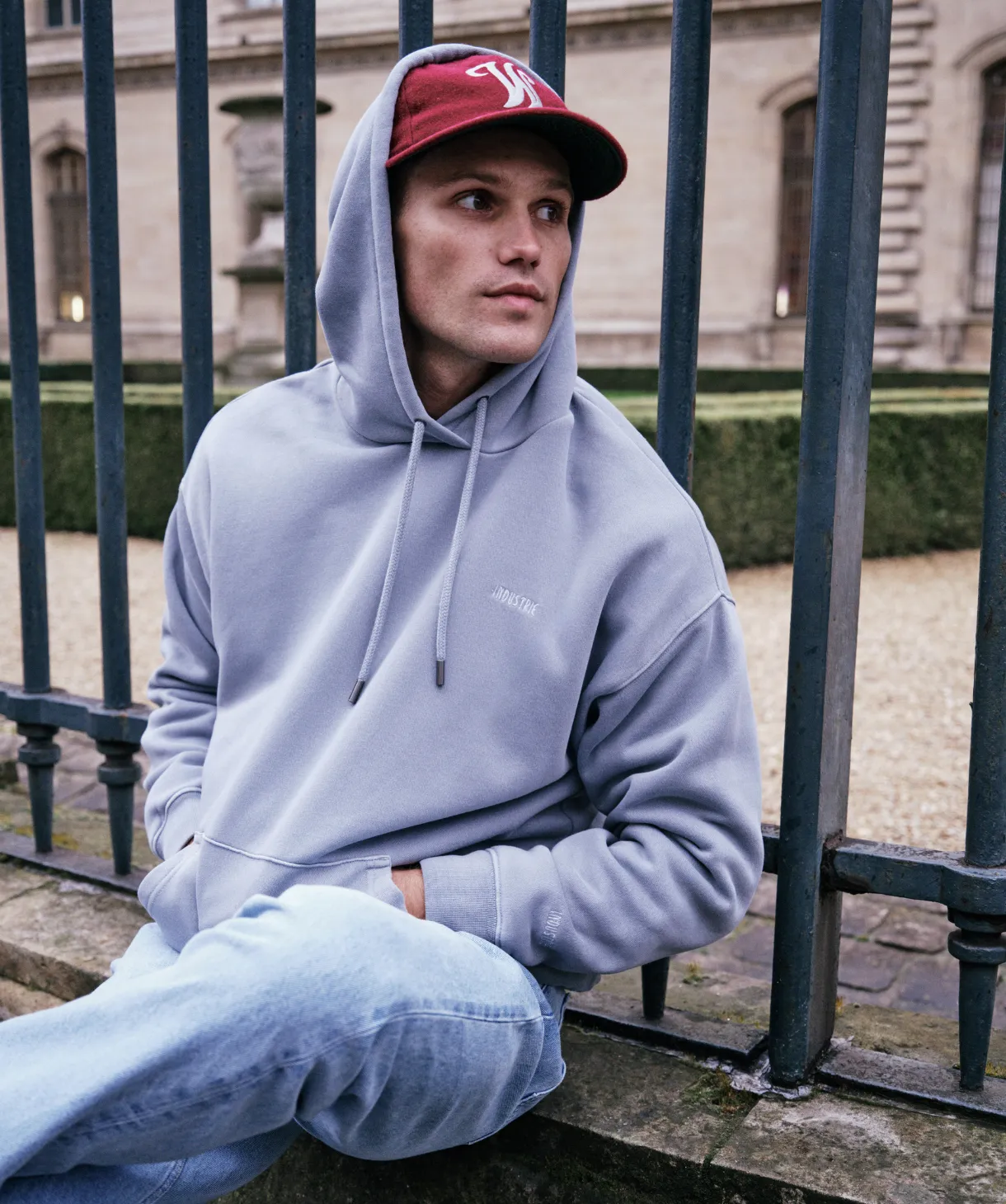 The Del Sur Washed Hood - Lake Blue