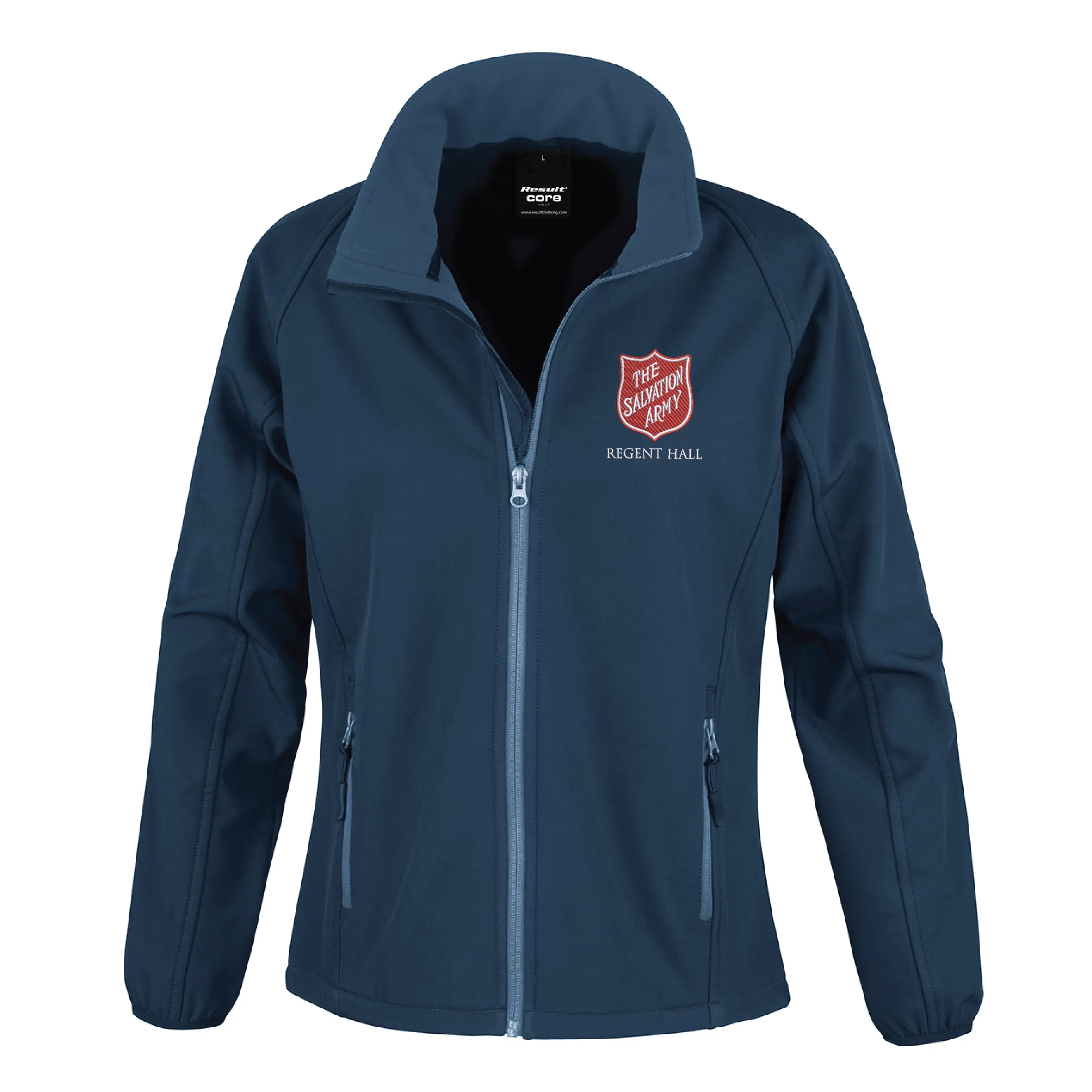 The Salvation Army_Regent Hall | Womens Core printable softshell jacket | Navy/Navy