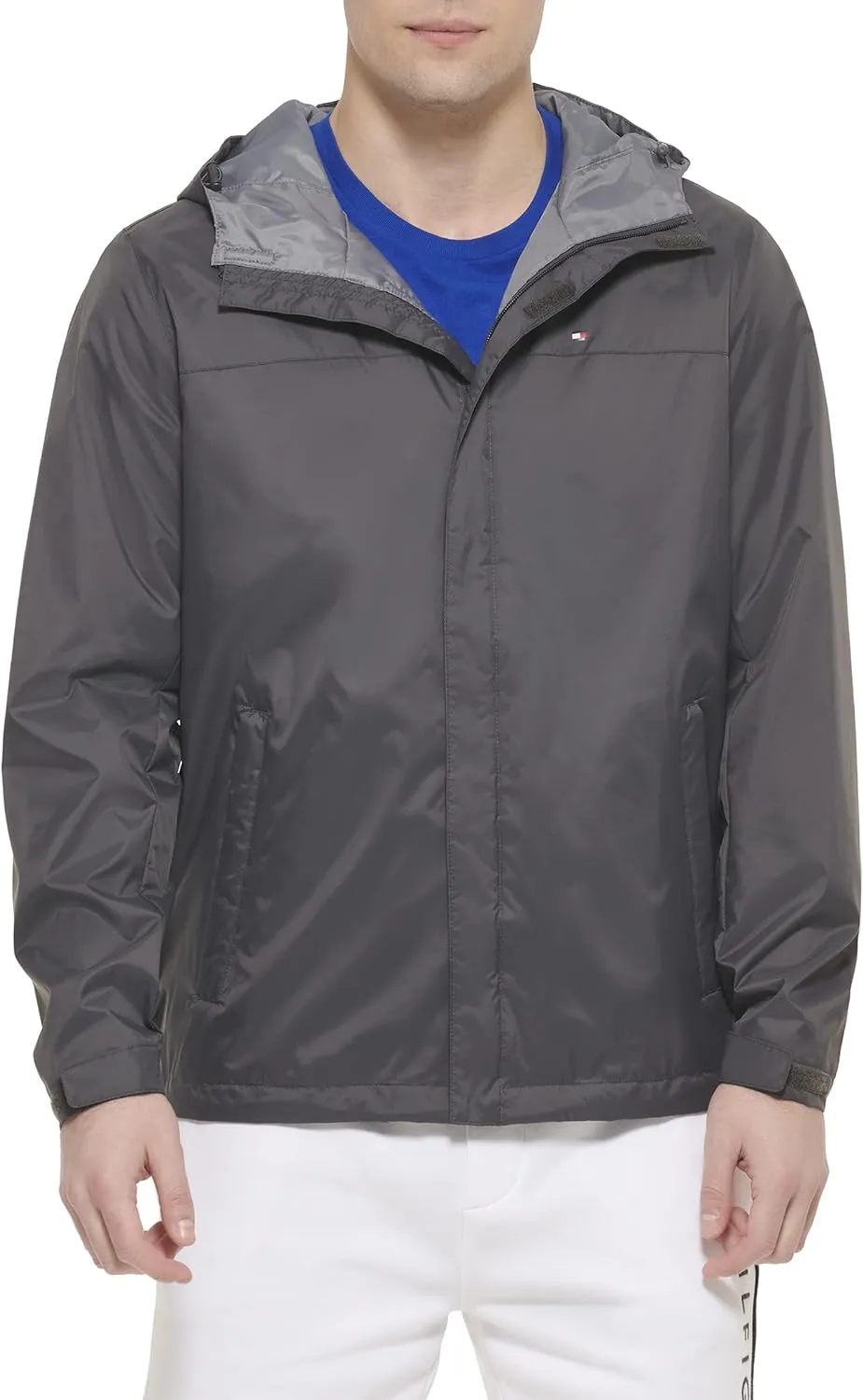Tommy Hilfiger Men's Lightweight Breathable Waterproof Hooded Jacket