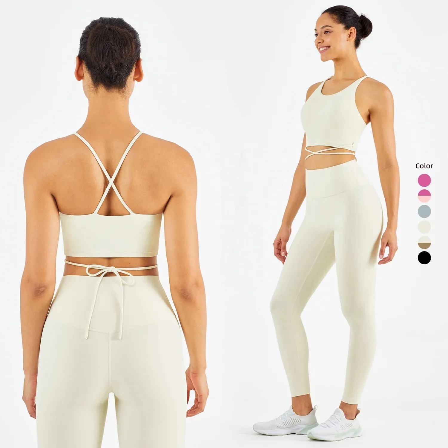 Trend4us Seamless Activewear Sports Bra Leggings Set