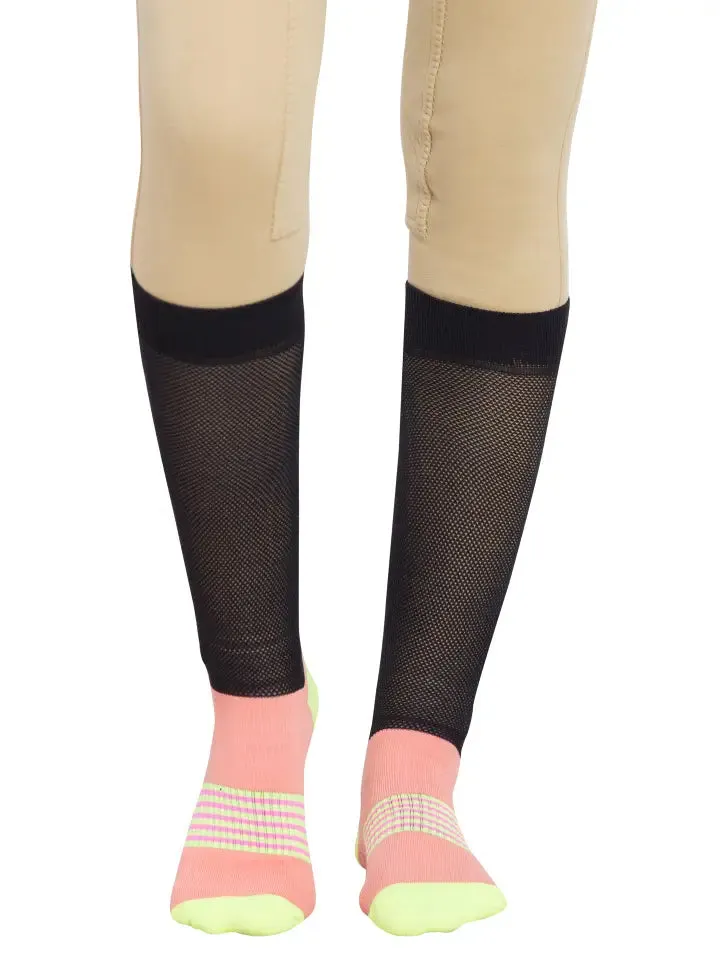 TuffRider EquiCool Ventilated Riding Socks - Coral
