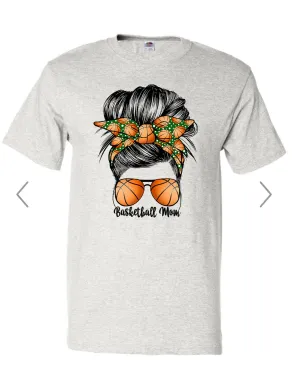 Twiggs Academy - Basketball Mom Messy Bun - Ash (Tee/Hoodie/Sweatshirt)
