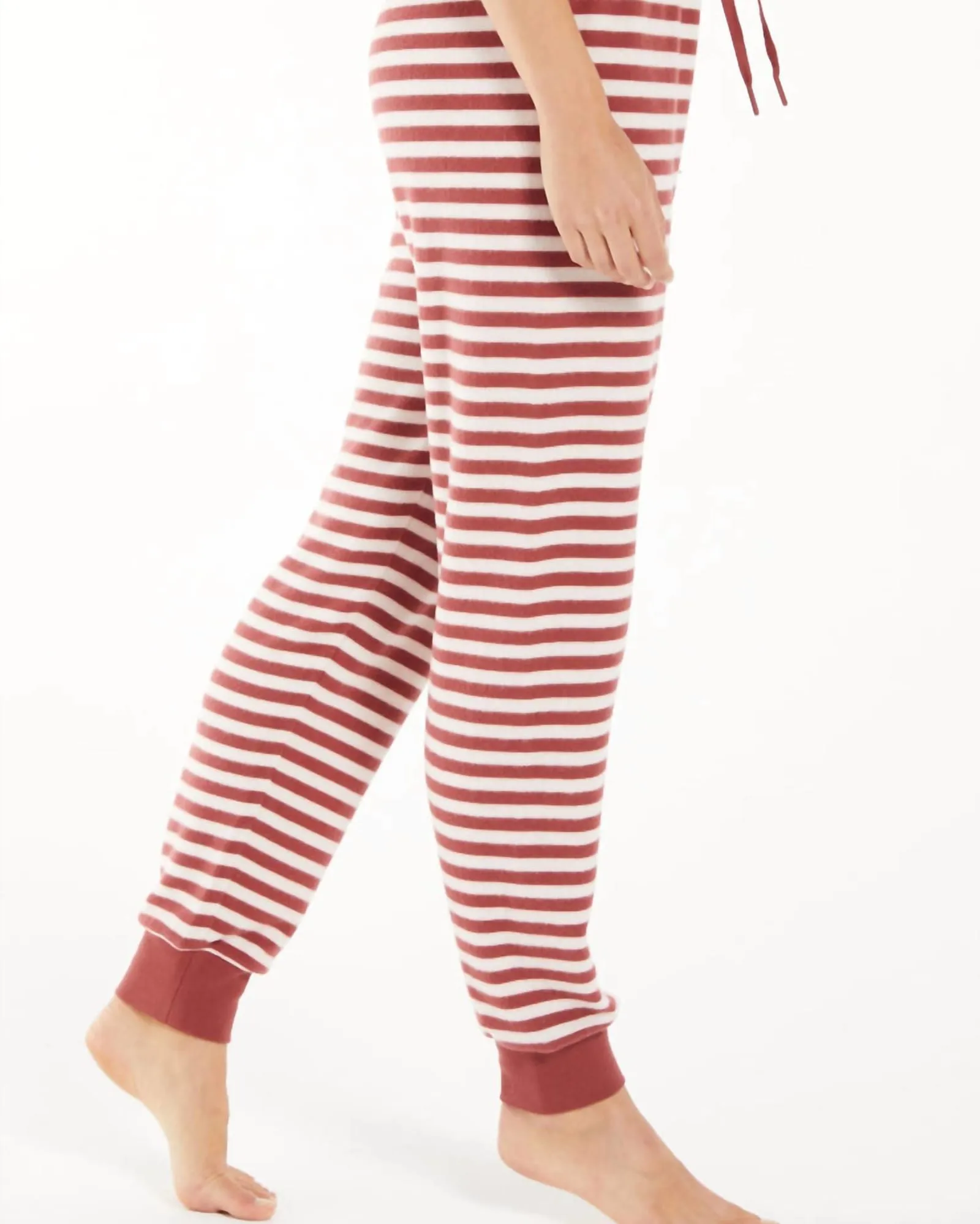 Twilight Stripe Jogger In Red | Red