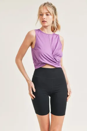 Twist Crop Top - Violet