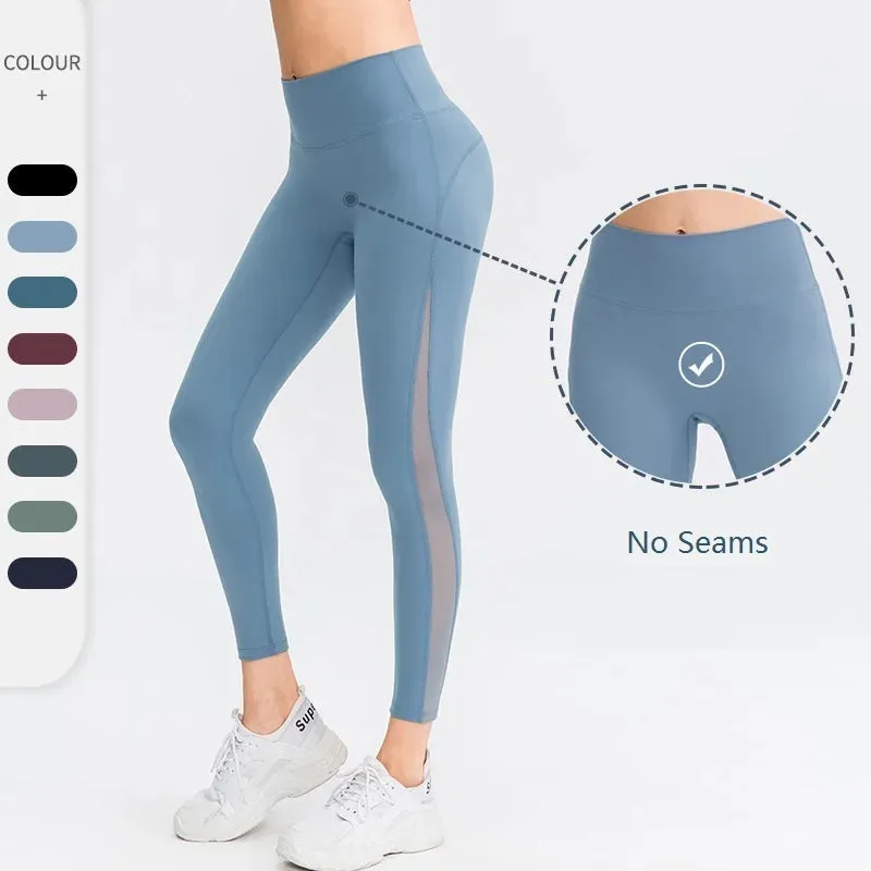 Ultra Comfort Mesh Yoga Leggings - High Waist Seamless Pants