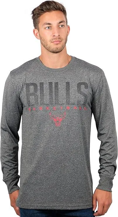 Ultra Game NBA Official Men‚Äôs Super Soft Game Day Long Sleeve T-Shirt - Unisex, Chicago Bulls|Chicago Bulls