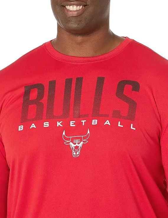 Ultra Game NBA Official Men‚Äôs Super Soft Game Day Long Sleeve T-Shirt - Unisex, Chicago Bulls|Chicago Bulls