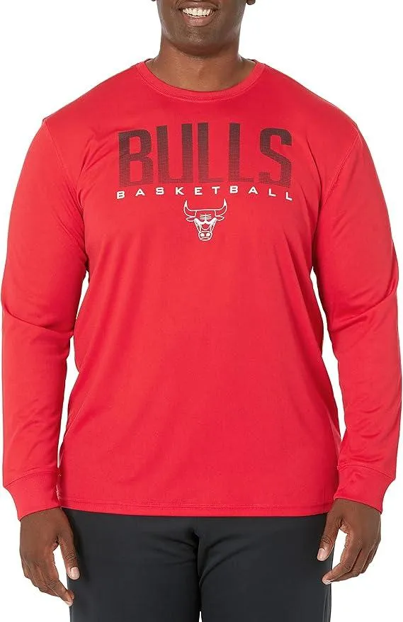 Ultra Game NBA Official Men‚Äôs Super Soft Game Day Long Sleeve T-Shirt - Unisex, Chicago Bulls|Chicago Bulls
