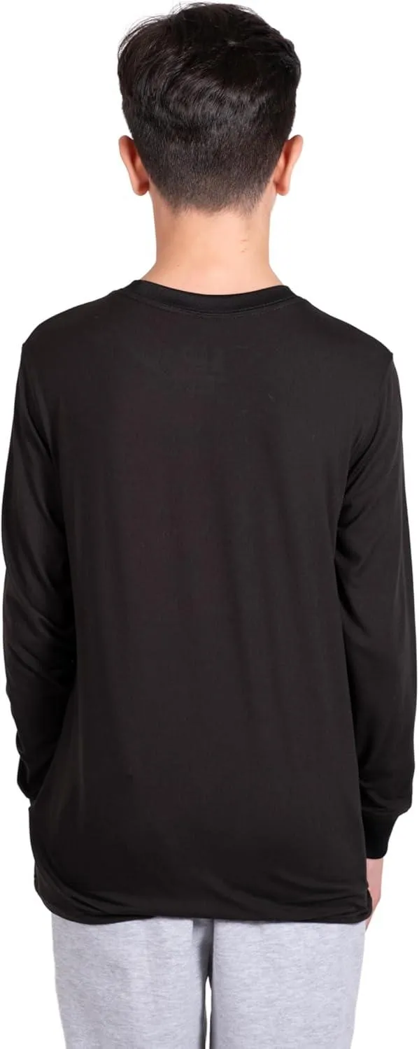 Ultra Game NBA Official Youth Super Soft Long Sleeve T-Shirt, Brooklyn Nets, Team Color|Brooklyn Nets