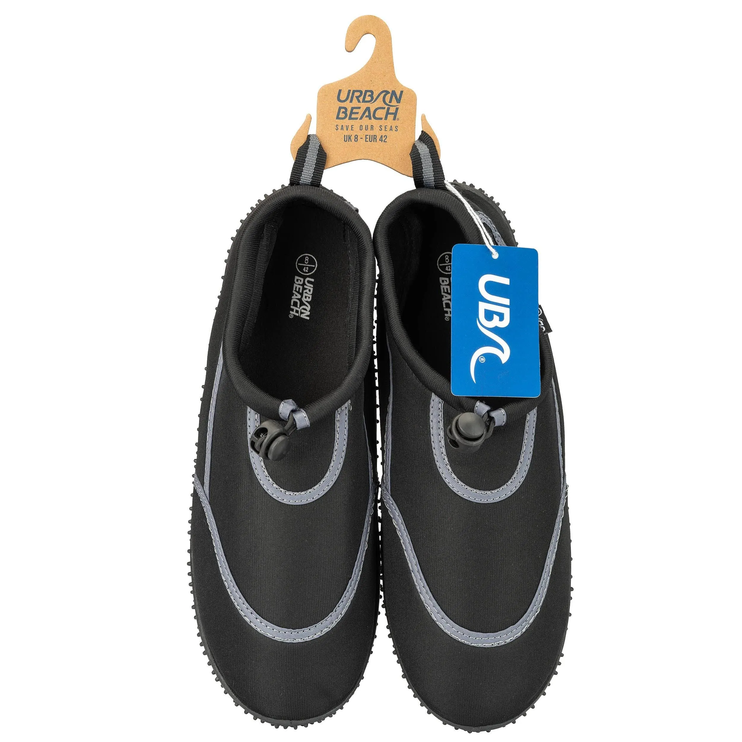 Urban Beach Mens Toggle Aqua Shoe FWR1126 -BLACK/GREY (6 - 11)