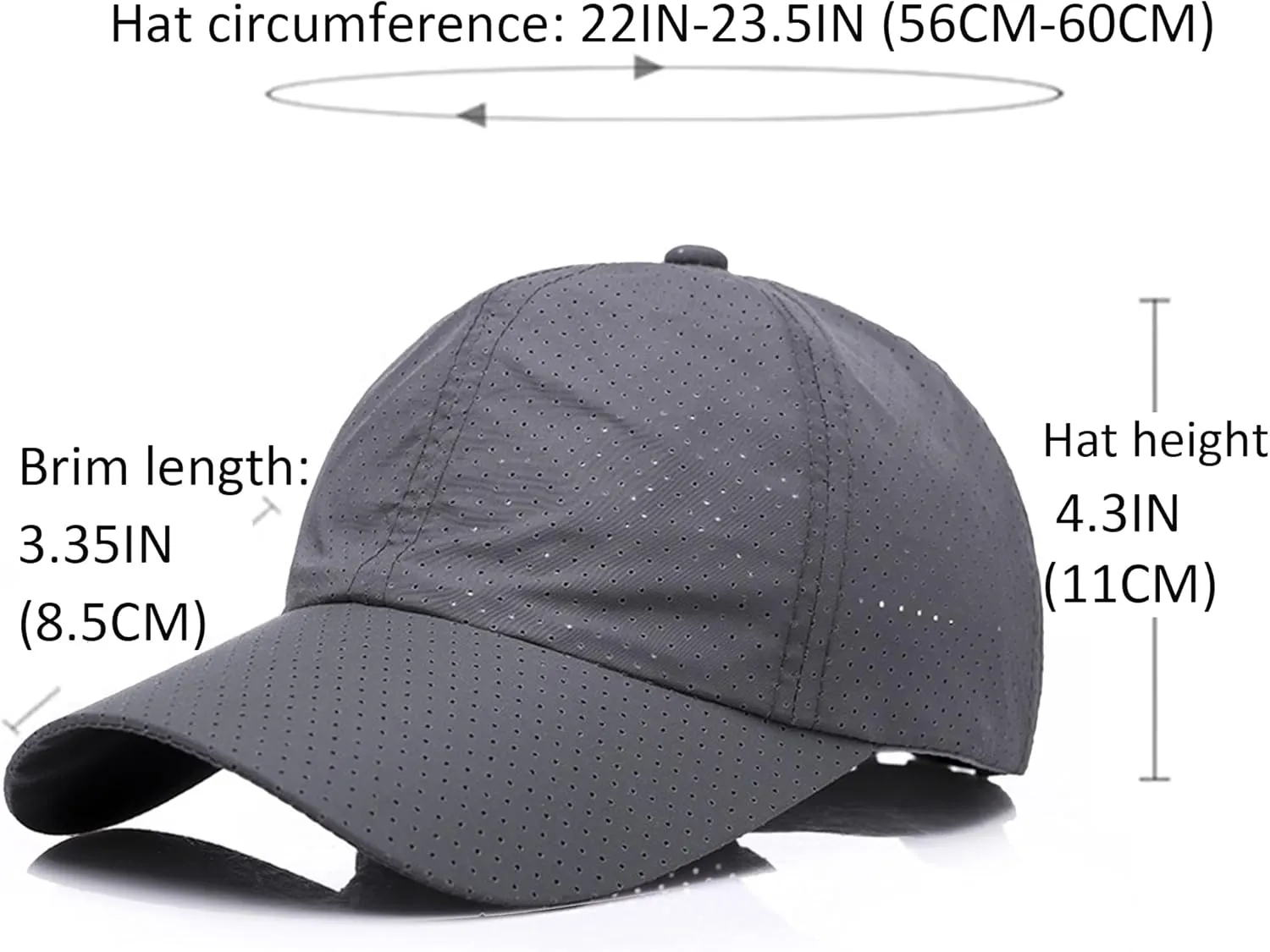 UTOWO Women-Men Quick-Dry Baseball-Hat Summer-Outdoor UV-Protection Running-Caps Cool-Breathable-Soft Sports-Visor-Hat S/M