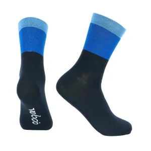 VELOCIO WOOL SOCKS TRICOLOR SIGNATURE WARMER BLUE