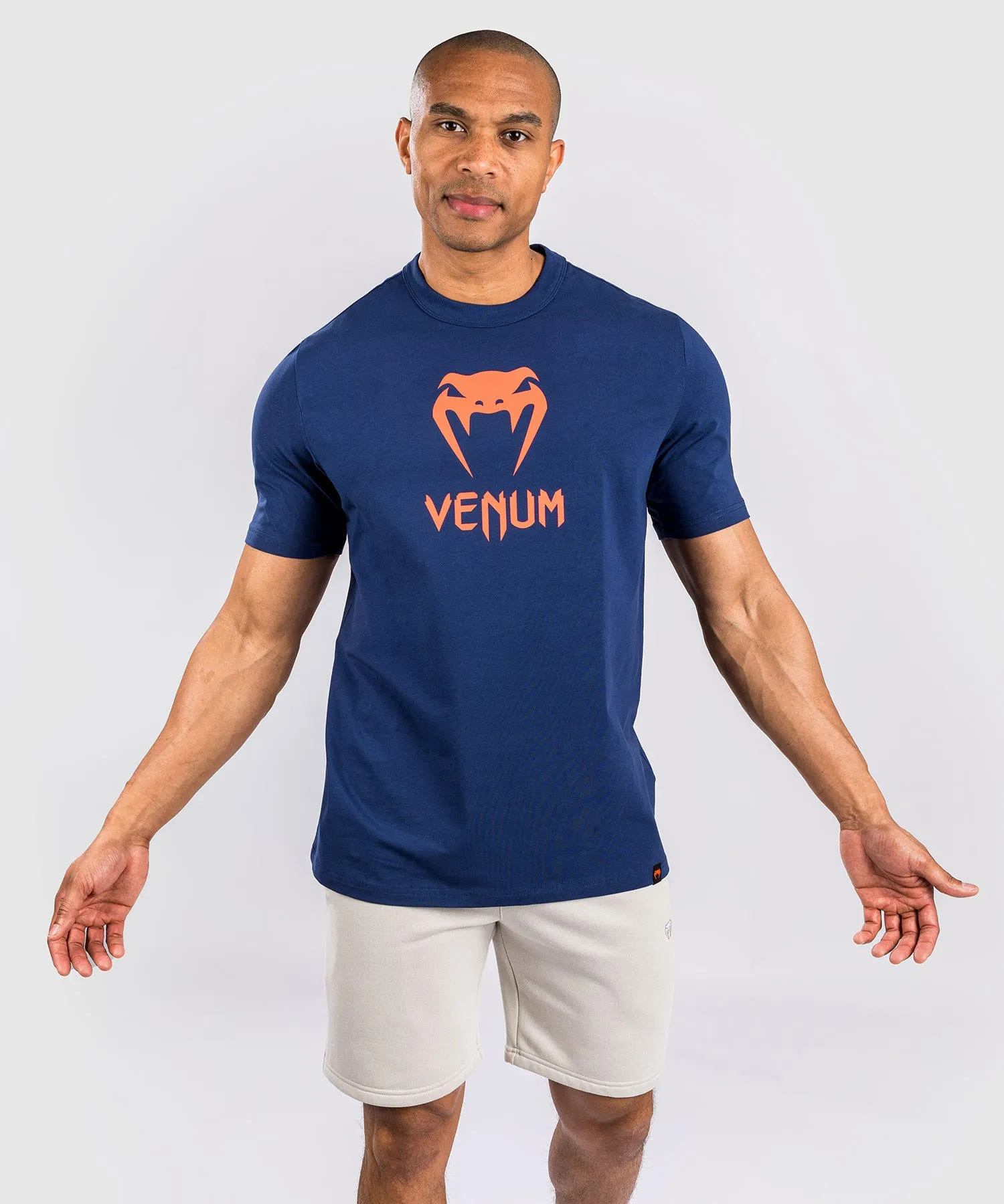 Venum Classic T-Shirt - Navy Blue/Orange