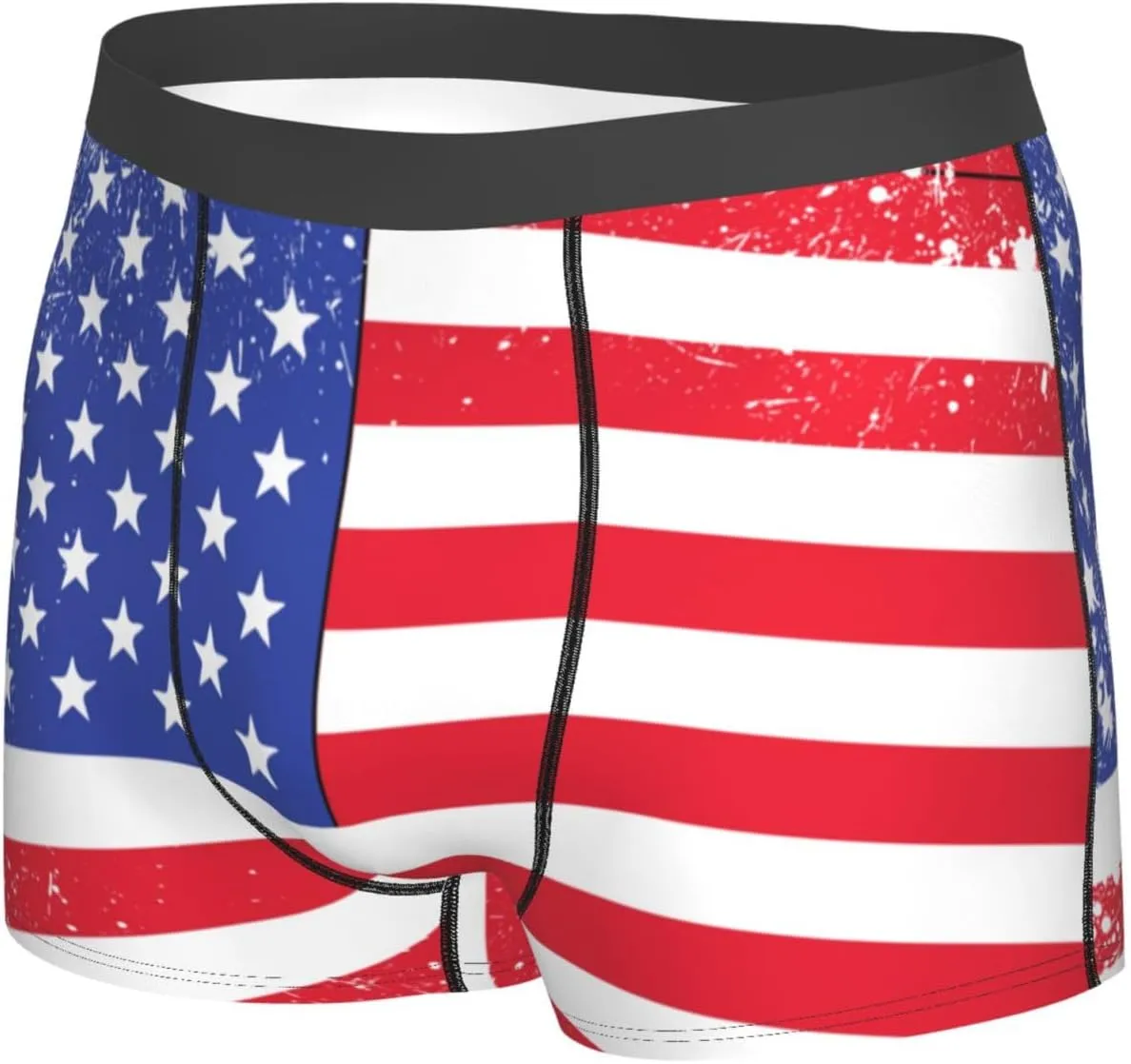 Vintage American Flag Men'S Boxer Briefs Breathable Underwear