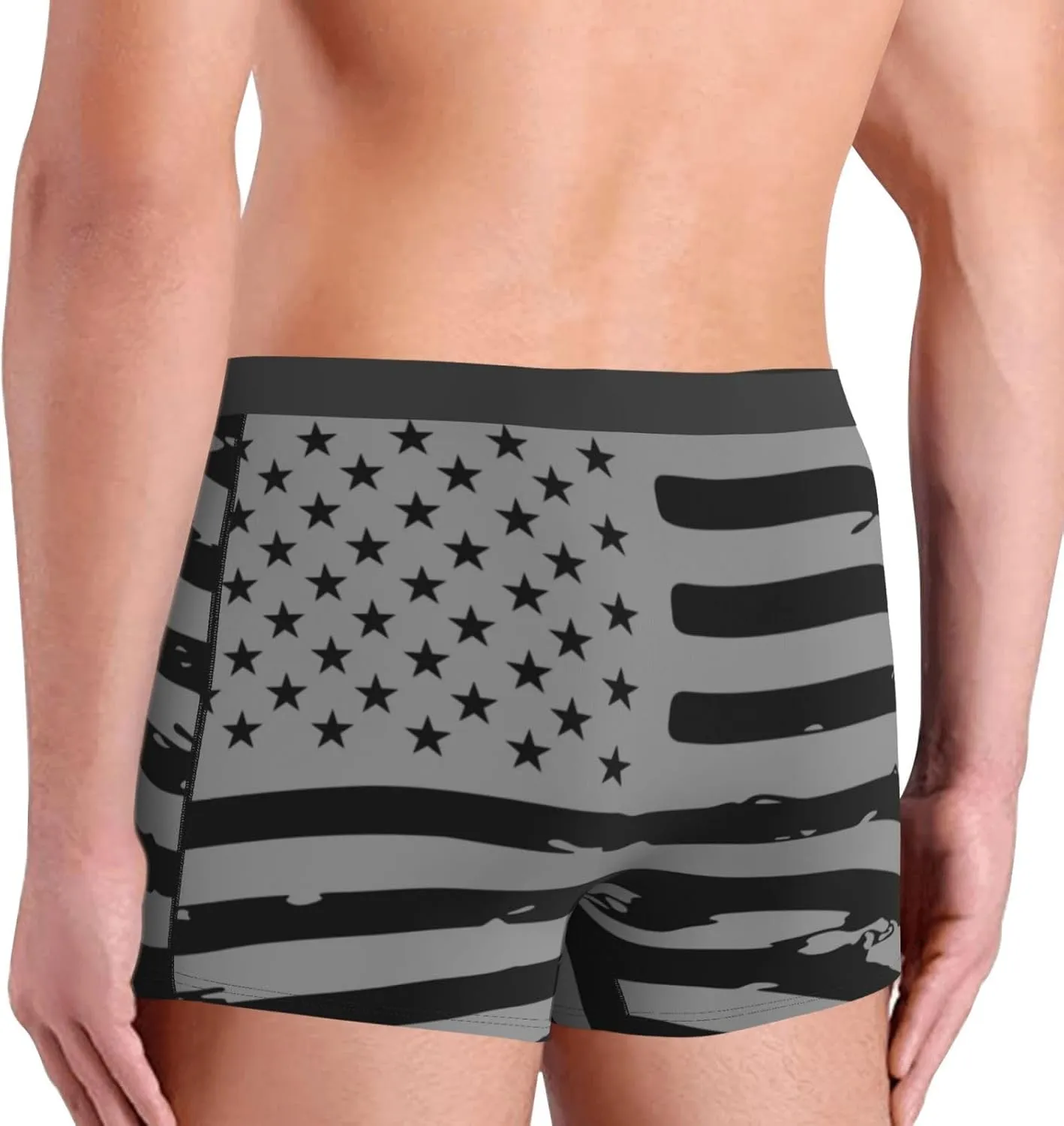 Vintage American Flag Men'S Boxer Briefs Breathable Underwear