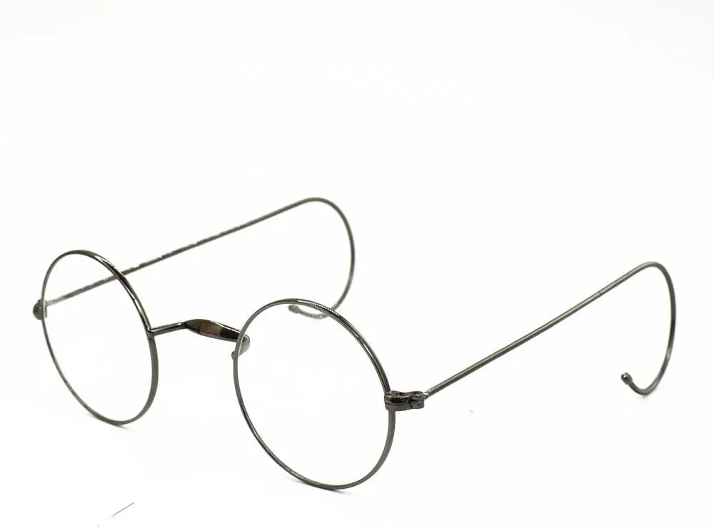 Vintage Round Eyeglasses Frames Antique Flexible Wire Rim Glasses Full Rim Unisex