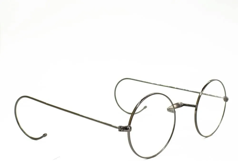Vintage Round Eyeglasses Frames Antique Flexible Wire Rim Glasses Full Rim Unisex