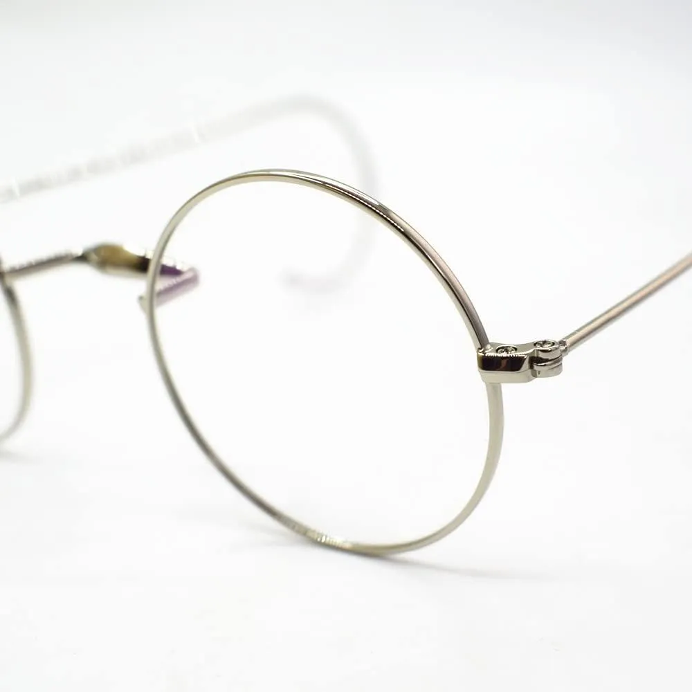 Vintage Round Eyeglasses Frames Antique Flexible Wire Rim Glasses Full Rim Unisex