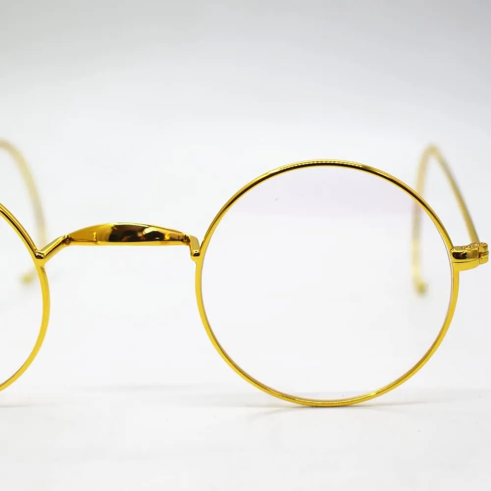 Vintage Round Eyeglasses Frames Antique Flexible Wire Rim Glasses Full Rim Unisex