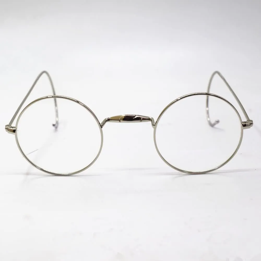 Vintage Round Eyeglasses Frames Antique Flexible Wire Rim Glasses Full Rim Unisex