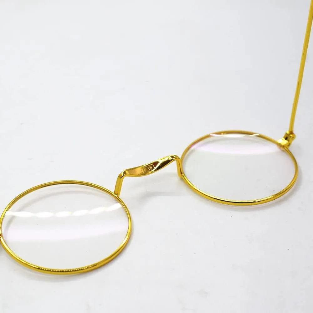 Vintage Round Eyeglasses Frames Antique Flexible Wire Rim Glasses Full Rim Unisex