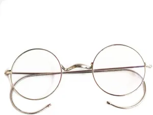 Vintage Round Eyeglasses Frames Antique Flexible Wire Rim Glasses Full Rim Unisex